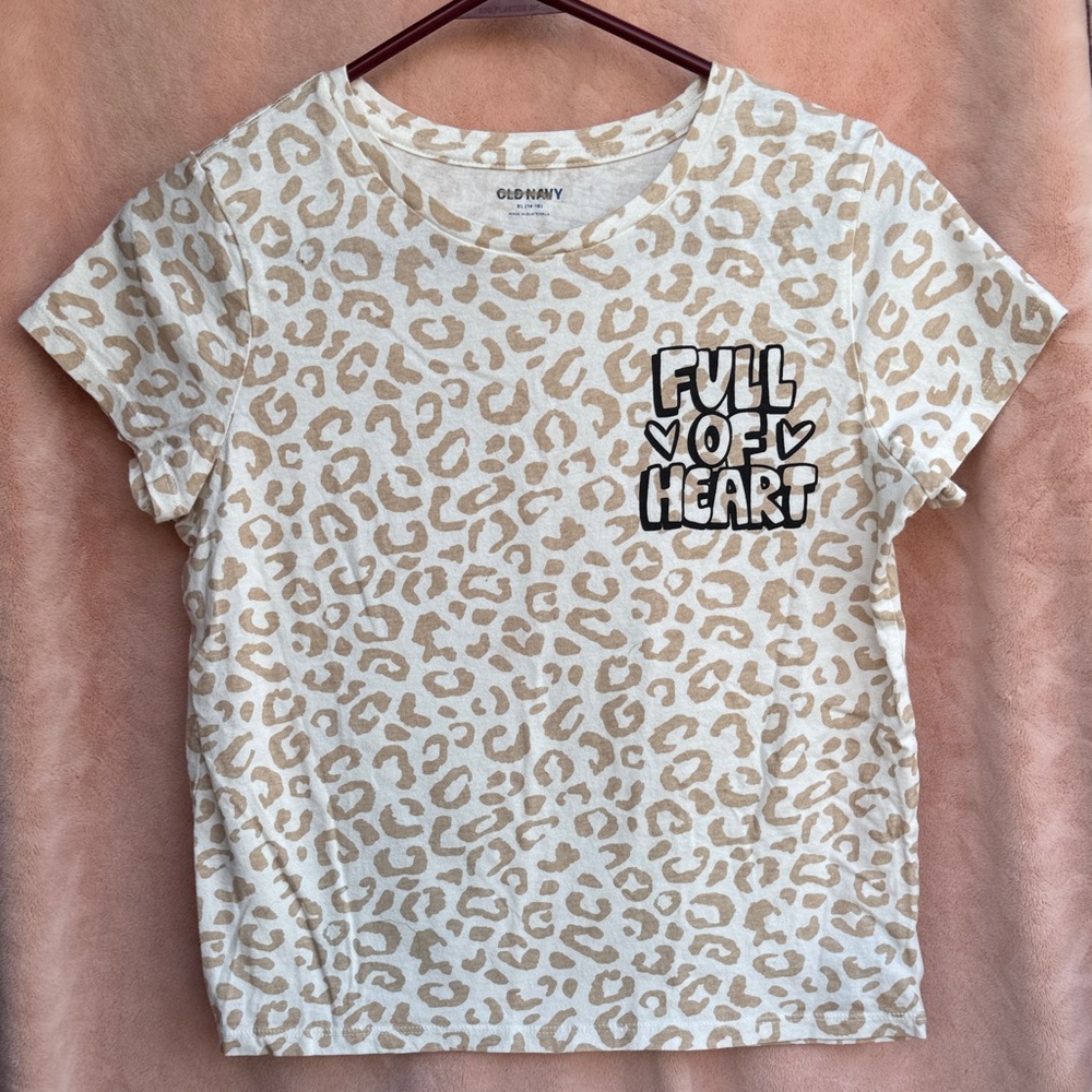 Girls XL 14/16 Leopard Print T Shirt